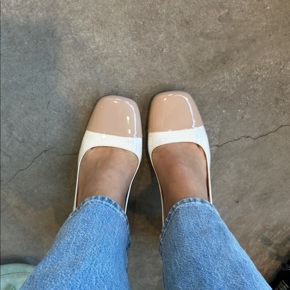 Prada Women's Elegant Cream and Tan Slingback Heels - Picture 5 of 5